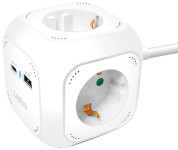 Multiprise 4 prises LogiLink + 2 ports USB, blanc