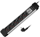 Multiprise 5 prises LogiLink avec écran LCD