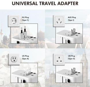 LogiLink Universal-Reiseadapter (EU/AUS/US/UK), 70 Watt