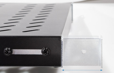 Étagère LogiLink 19, 1 U, réglable, 1 000 mm (P), grise