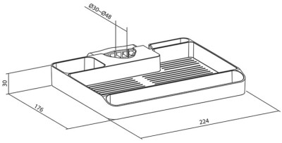 LogiLink Organizer zur Mastbefestigung, schwarz
