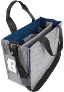 sigel Business-Filztasche Desk Sharing Bag Bicolor M, blau