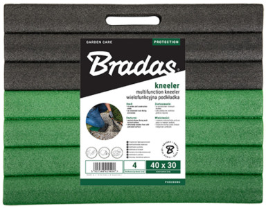 Bradas Planche pour genou, (L)400x(T)300x(H)40mm, noir/vert