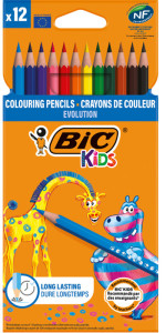BIC KIDS Crayon de couleur Evolution ecolutions, étui en