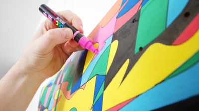 POSCA Marqueur à pigment PC5M BRUSH, présentoir de 60