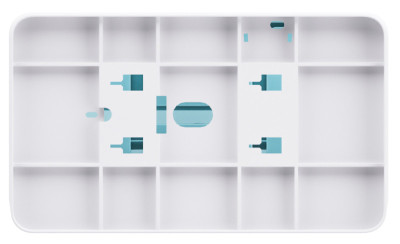 Distributeur d'essuie-tout plié satino by wepa XS, blanc