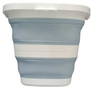 Linden Berg Seau, pliable, rond, 10 litres, turquoise/blanc