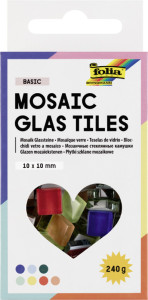 folia Carreau de verre pour mosaïque PASTEL, 10 x 10 mm