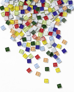 folia Carreau de verre pour mosaïque PASTEL, 10 x 10 mm