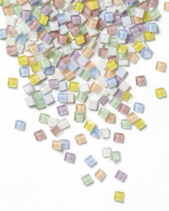 folia Carreau de verre pour mosaïque PASTEL, 10 x 10 mm