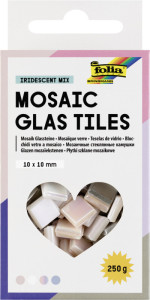 folia Carreau de verre pour mosaïque IRISÉ, 10 x 10 mm