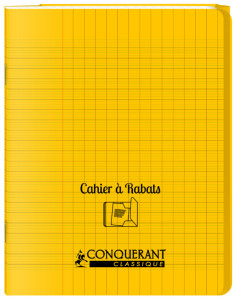 CONQUERANT CLASSIQUE Cahier à rabat 170 x 220 mm, jaune