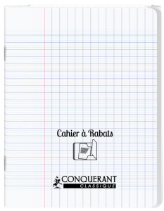 CONQUERANT CLASSIQUE Cahier à rabat 170 x 220 mm, jaune