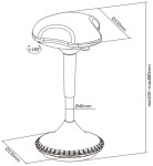 DIGITUS Siège assis-debout, réglable en hauteur, noir DIGITUS Siège assis-debout, réglable en hauteur, noir