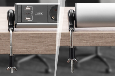 Multiprise de bureau DIGITUS, 6 prises, 3 x USB, commutateur