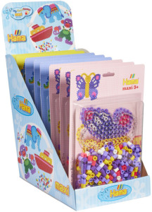 Hama Perles à repasser maxi, assorti en 3 motifs, présentoir