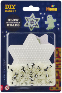 Hama Perles à repasser midi, assorti en 4 motifs, présentoir