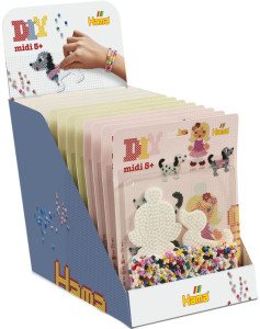 Hama Perles à repasser midi, assorti en 3 motifs, présentoir