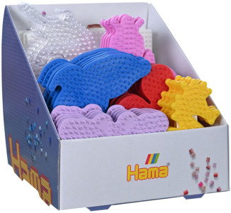 Hama Plaque pour perles midi, 7 motifs, présentoir de 35