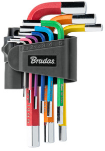 Bradas Jeu de clés Allen, 9 pièces, multicolore