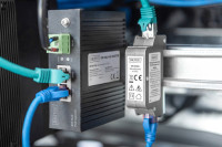 DIGITUS Parasurtenseur PoE (RJ45), montage sur rail DIN