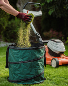 Bradas Sac à végétaux POP UP HARD, 90 litres, vert foncé