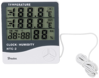 Bradas Station météo avec capteur extérieur WHITE LINE