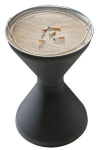 Fin de série : cendrier de sol APS DIABOLO, noir mat