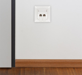 LogiLink Anschlussdose für Keystone-Module, 2-fach, reinweiß