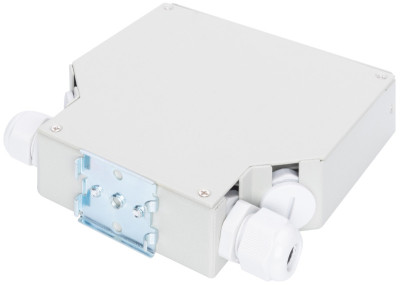 DIGITUS Boîte d'épissure pour rails DIN, pour 8 LC/DX, gris