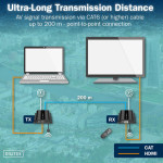 DIGITUS 4K HDMI IP Receiver, 4K/60Hz, 120 / 200 m