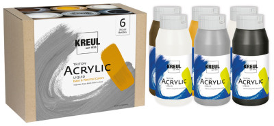 KREUL Acrylfarbe Triton Acrylic Liquid, Set Base & Neutral
