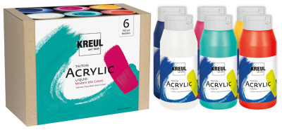 KREUL Acrylfarbe Triton Acrylic Liquid, Set Modern Mix
