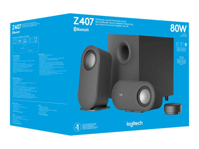 Logitech : Z407 BLUET. COMPUTER SPEAKERS SUBWOOF WIRE CONTR GRAPHIT