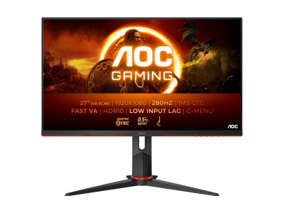 AOC : 27IN 16:9 1920X1080 1MS 27G2ZN3/BK 3000:1 HDMI/DP