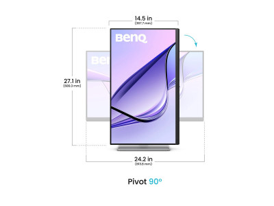 Benq : BENQ 27IN 4K IPS MONITOR60 HZ SILVER GREY3840X2160USB-C 90WSPK (pc)
