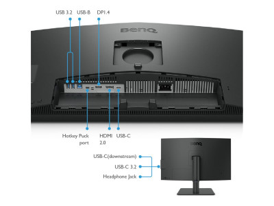 Benq : BENQ 4K 27 IPS MONITOR 62HZ DARK GREY3840X21602.5WX2USB-C
