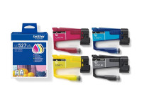 Brother LC527 Value Pack de 4 Noir 1300 p, Cyan, Magenta, Jaune 900 p