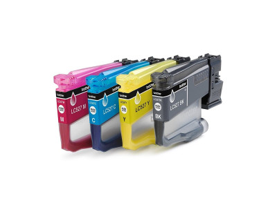 Brother LC527 Value Pack de 4 Noir 1300 p, Cyan, Magenta, Jaune 900 p