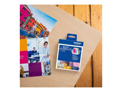 Brother LC527 Value Pack de 4 Noir 1300 p, Cyan, Magenta, Jaune 900 p