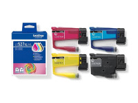 Brother LC527XL Value Pack de 4 à rendement élevé Noir 3000 p, Cyan, Magenta, Jaune 2000 p