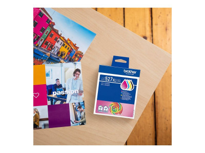 Brother LC527XL Value Pack de 4 à rendement élevé Noir 3000 p, Cyan, Magenta, Jaune 2000 p
