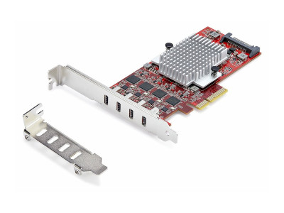 Startech : CARTE PCIE USB-C 4 PORTS USB 3.2 10 GBPS 4 CONTROLEURS USB
