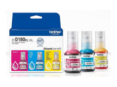 Brother : 3-pack OF CYAN MAGENTA et YELLOW INK BOTTLES (3 X 5000 PAG