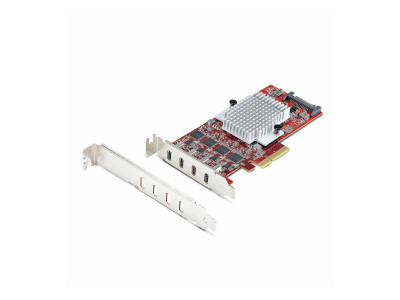 Startech : CARTE PCIE USB-C 4 PORTS USB 3.2 10 GBPS 4 CONTROLEURS USB