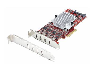 Startech : CARTE PCIE USB-C 4 PORTS USB 3.2 10 GBPS 4 CONTROLEURS USB