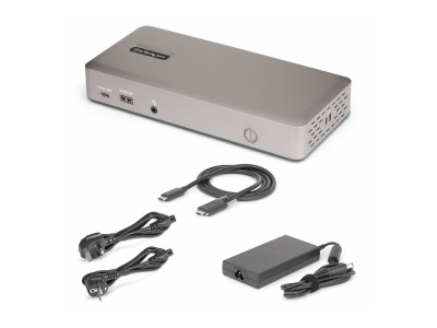 Startech : STATION D ACCUEIL USB4 pour 3 ECRANS 4K 60HZ 100W 25GBE