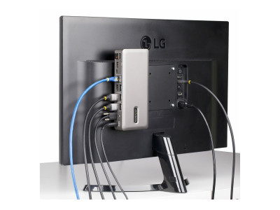 Startech : STATION D ACCUEIL USB4 pour 3 ECRANS 4K 60HZ 100W 25GBE