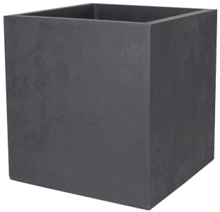 Fin de série : Jardinière EDA BASALT, double paroi, 395 mm,
