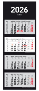 ??Calendrier mural Herlitz 4 mois 2026 Allemand